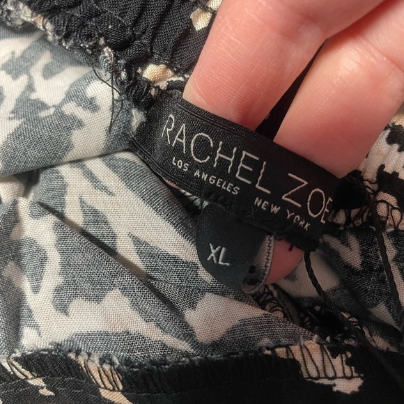 Rachel Zoe pants flowey wide leg high elastic waist NWT women’s size xl black - Picture 4 of 5